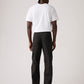 Men's Black Baggy Fit Mid Rise Cargo Trousers - Back View