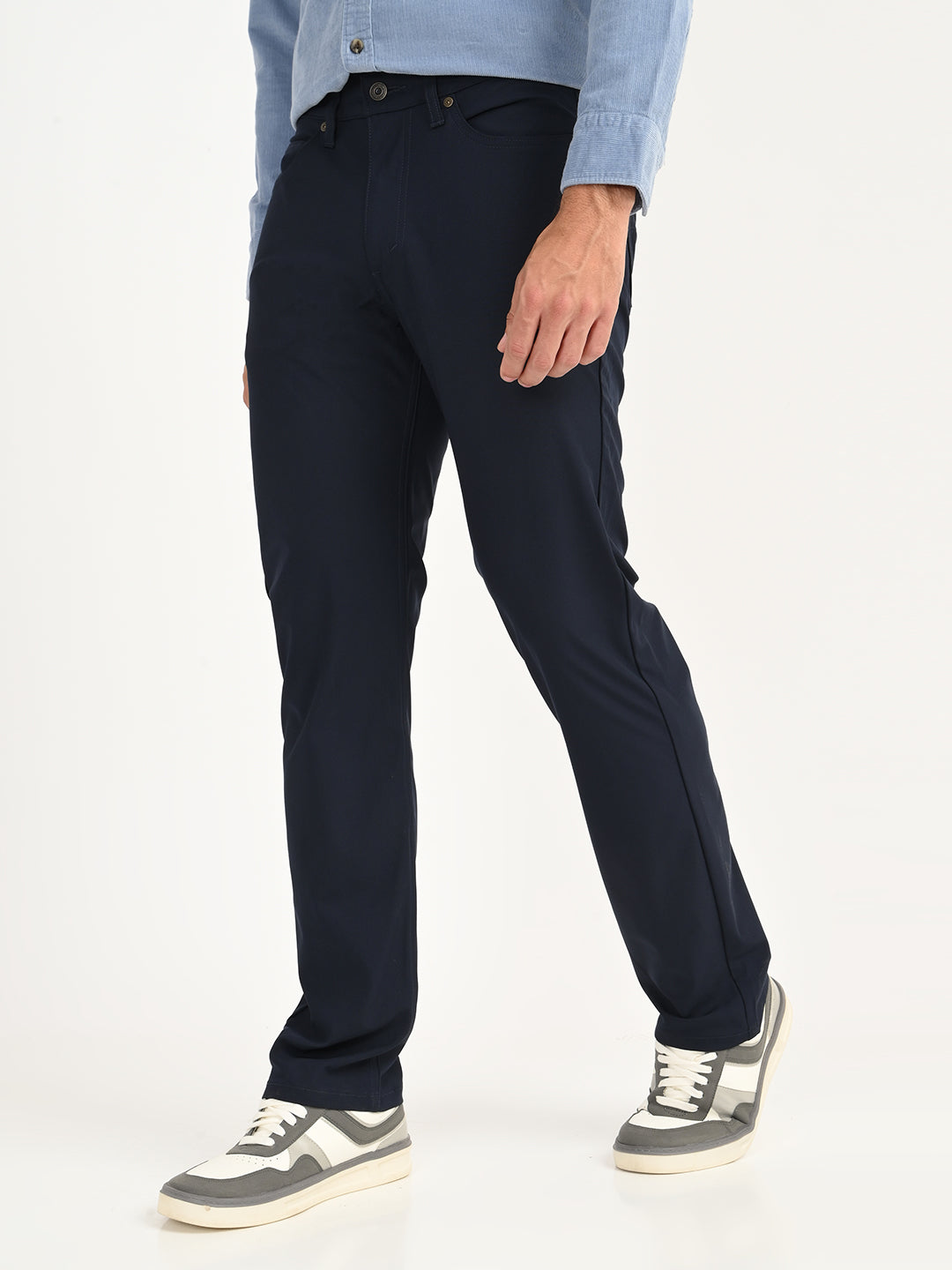 Men's 514 Navy Straight Fit Tech Pant - side View