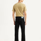 Men's 505 Black Straight Fit Mid Rise Jeans - Back View