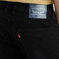 Men's 505 Black Straight Fit Mid Rise Jeans - Detail View