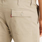 Men's Beige Slim Fit Utility Linen Trousers - 7cb056c7-9796-4daf-baf4-4cf82ebd17fb View