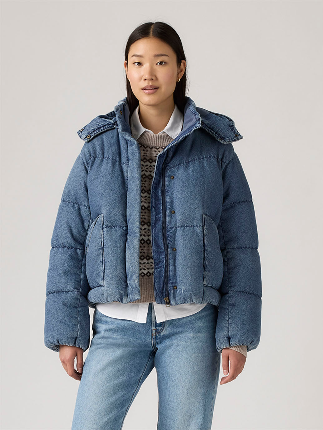 Women's Western Bubble Short Puffer Jacket