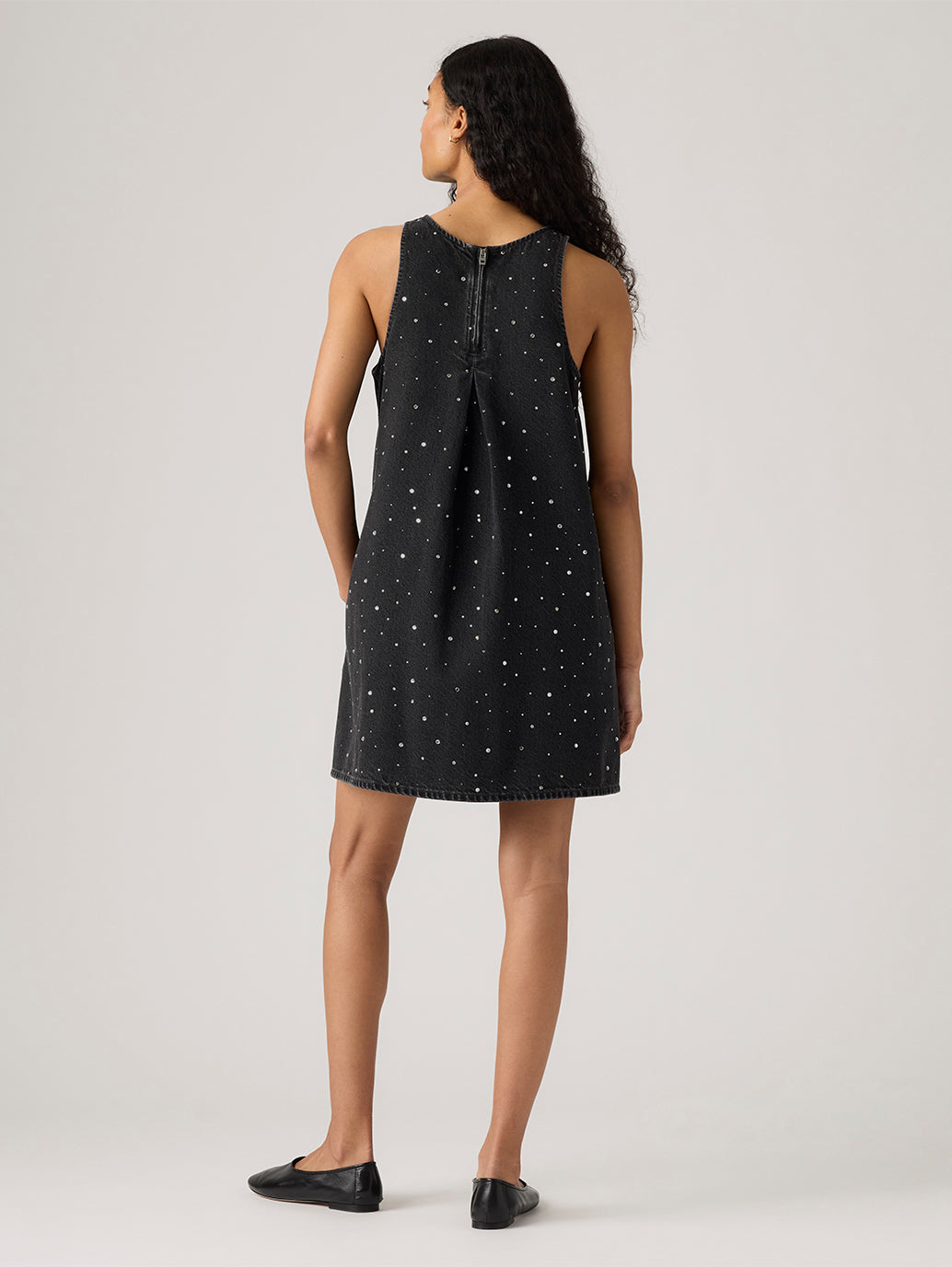 Women's '90s Shift Denim Dress - Back View
