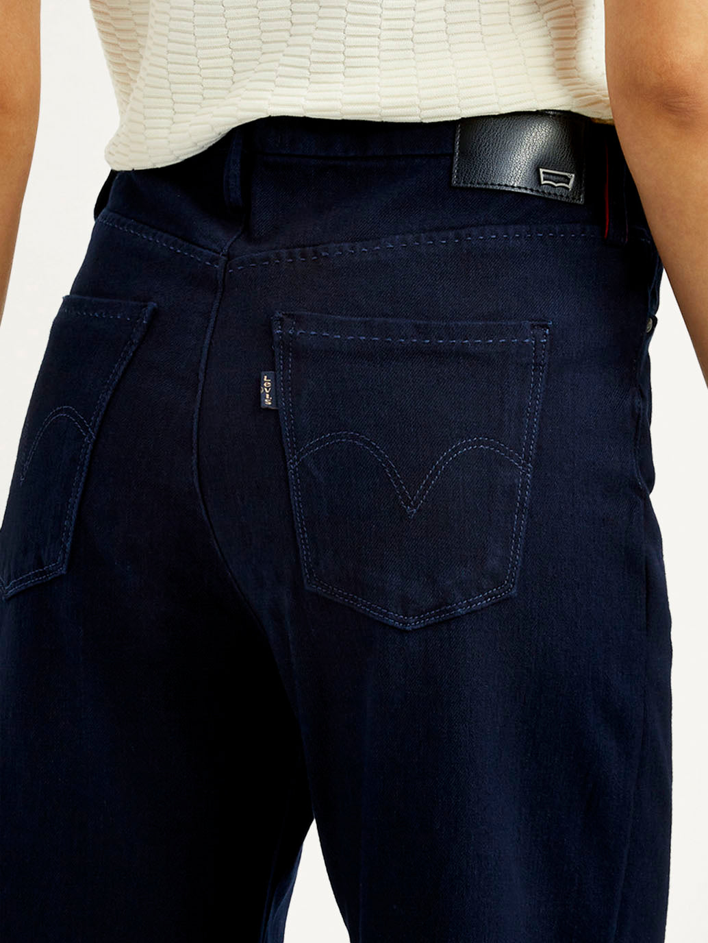 Women's Redloop Ribcage Wide Leg Fit High Rise Jeans - Detail View