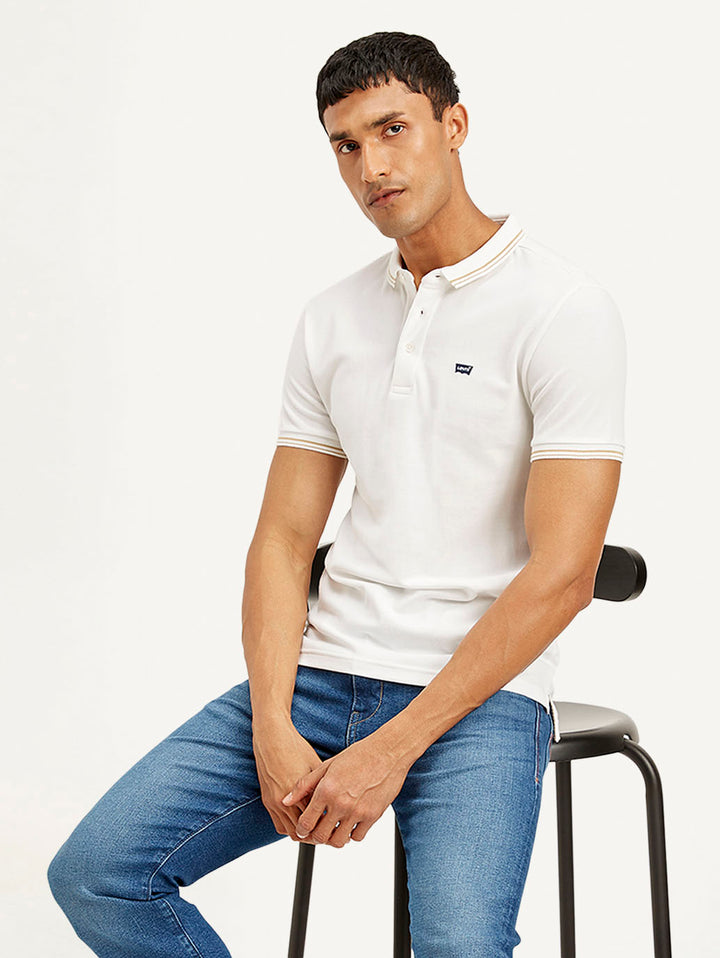 Men's Solid Slim Fit Polo T-shirt