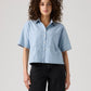 Women's Harlie Short-Sleeve Cropped Shirt - Front View