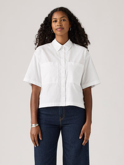 levi's Women's Harlie Short-Sleeve Cropped Shirt-picture-33