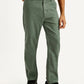 Men's Green Straight Fit Mid Rise Linen Chinos - Front View
