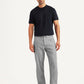 Men's Light Grey Relaxed Fit Linen Chinos - Front View