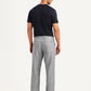 Men's Light Grey Relaxed Fit Linen Chinos - Back View