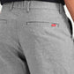 Men's Light Grey Relaxed Fit Linen Chinos - Detail View