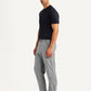 Men's Light Grey Relaxed Fit Linen Chinos - Side View