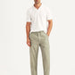 Men's Olive Relaxed Fit Linen Chinos - Styleshot View