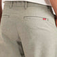 Men's Olive Relaxed Fit Linen Chinos - Detail View