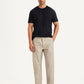 Men's Beige Relaxed Fit Linen Chinos - Styleshot View
