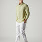 Men's White Authentic Relaxed Fit Mid Rise Linen Chinos - Styleshot View