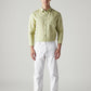 Men's White Authentic Relaxed Fit Mid Rise Linen Chinos - Front View
