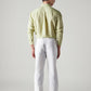 Men's White Authentic Relaxed Fit Mid Rise Linen Chinos - Back View