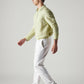 Men's White Authentic Relaxed Fit Mid Rise Linen Chinos - Side View