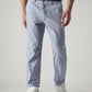 Men's Blue Authentic Relaxed Fit Mid Rise Linen Chinos - Front View