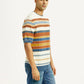 Men's Striped Multicolor Loose Fit T-Shirt - Side View