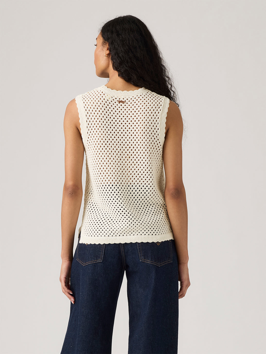 Women's Adrienne Crochet Tank Top - Back View