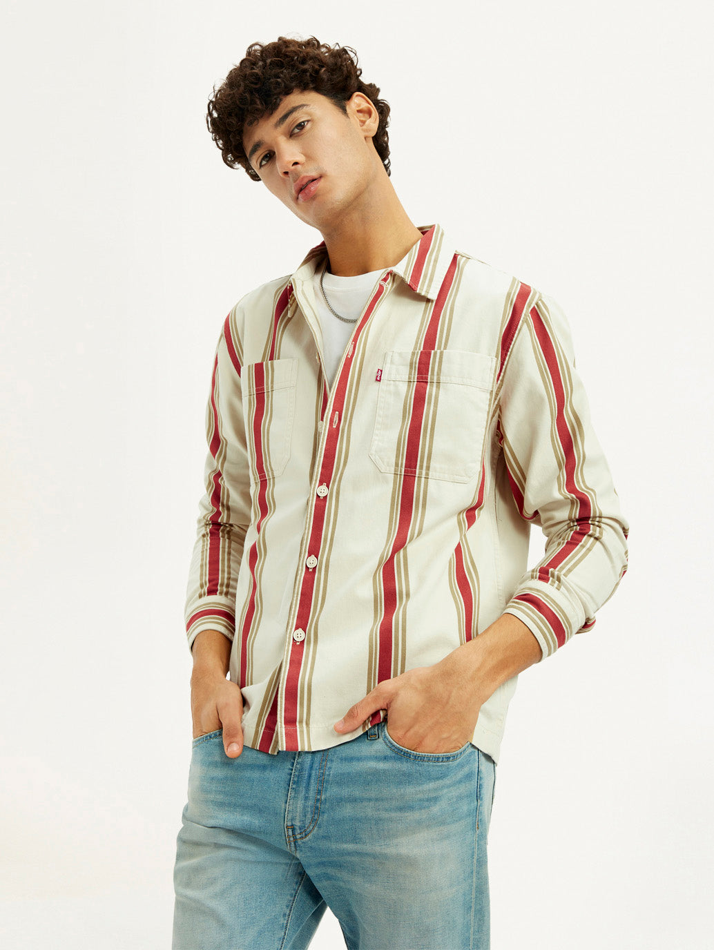 Men's Striped Multi Color Relaxed Fit Shirt