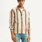 Men's Striped Multi Color Relaxed Fit Shirt - Styleshot View