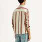 Men's Striped Multi Color Relaxed Fit Shirt - Back View
