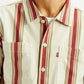 Men's Striped Multi Color Relaxed Fit Shirt - Detail View