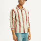 Men's Striped Multi Color Relaxed Fit Shirt - Side View