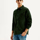 Men's Solid Spread Collar Corduroy Shacket - Side View