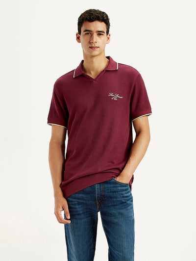levi's Men's Solid Maroon Slim Fit Polo T-shirt-picture-19