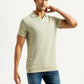Men's Solid Beige Slim Fit Polo T-Shirt - Styleshot View