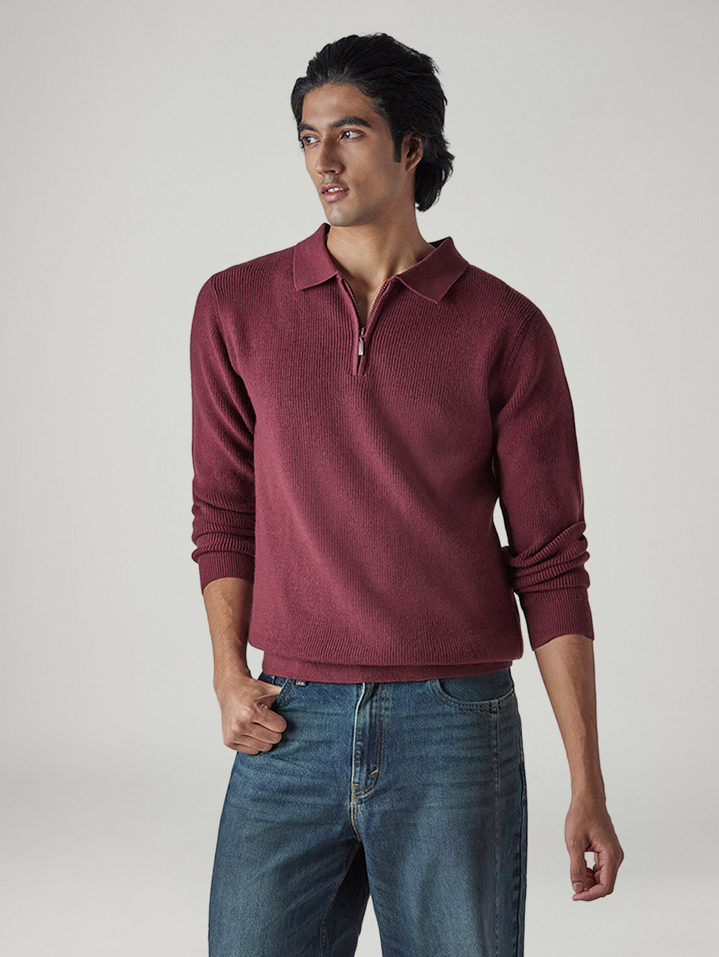 Men's Solid Regular Fit Sweater
