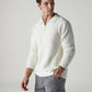Men's Solid Regular Fit Zip Collar Sweater - Styleshot View