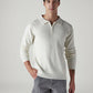 Men's Solid Regular Fit Zip Collar Sweater - Front View