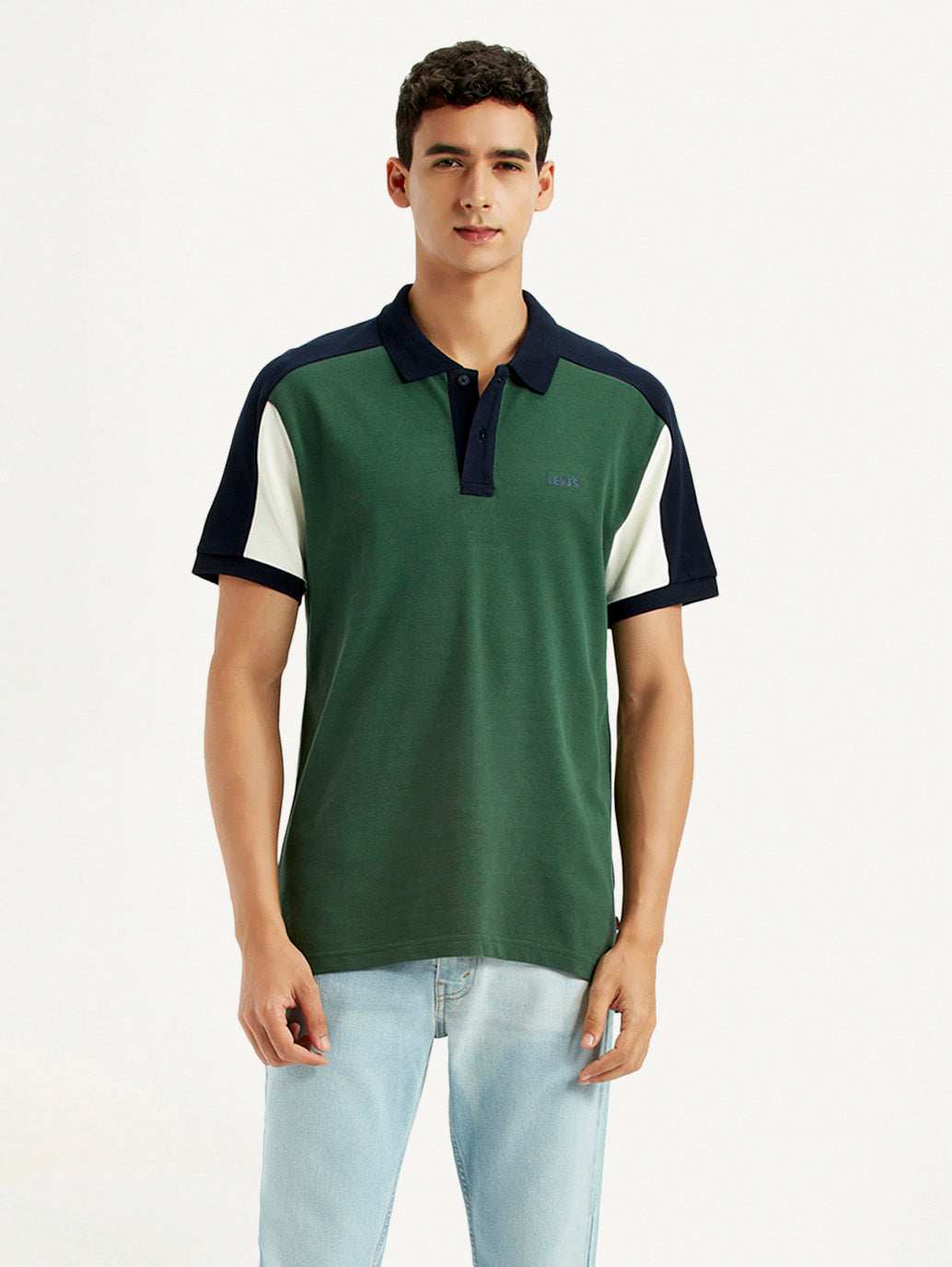 Men's Colorblock Multi Color Slim Fit Polo T-shirt - Styleshot View