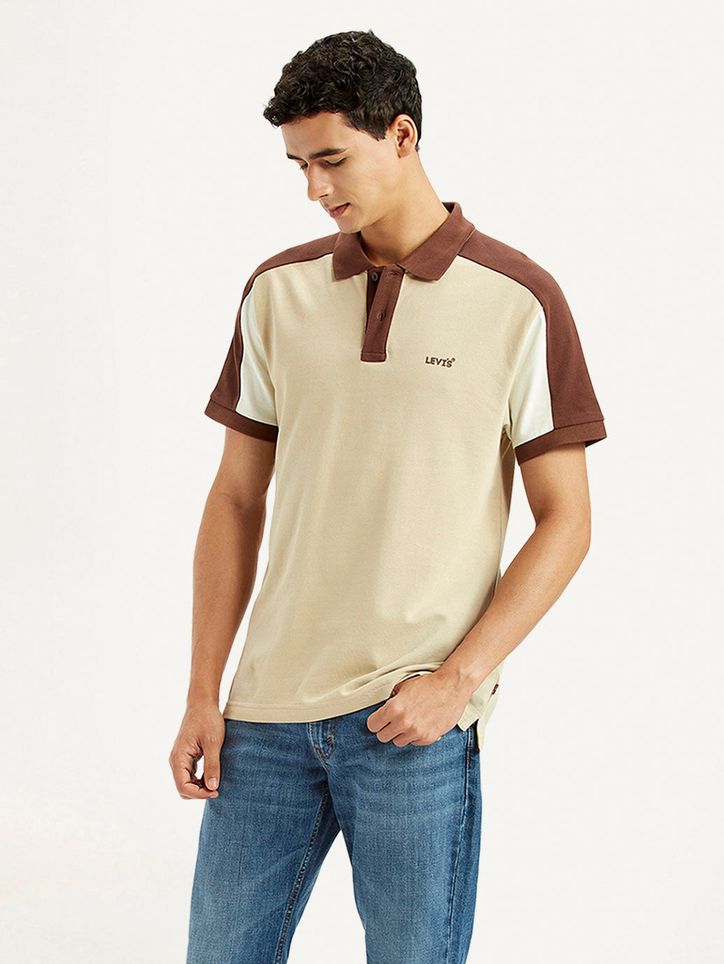 Men's Colorblock Multi Color Slim Fit Polo T-shirt - Styleshot View