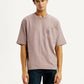 Men's Brand Logo Mauve Loose Fit T-shirt - Styleshot View