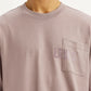 Men's Brand Logo Mauve Loose Fit T-shirt - Detail View