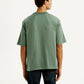 Men's Brand Logo Green Loose Fit T-shirt - Back View