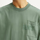 Men's Brand Logo Green Loose Fit T-shirt - Detail View