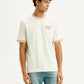 Men's Typography Off White Crew Neck T-shirt - Front View