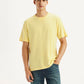 Men's Solid Overdyed Yellow Crew Neck T-shirt - Styleshot View