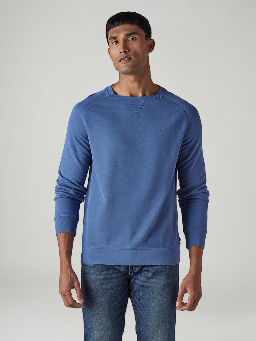 Men's Solid Regular Fit Waffle T-Shirt - Front View