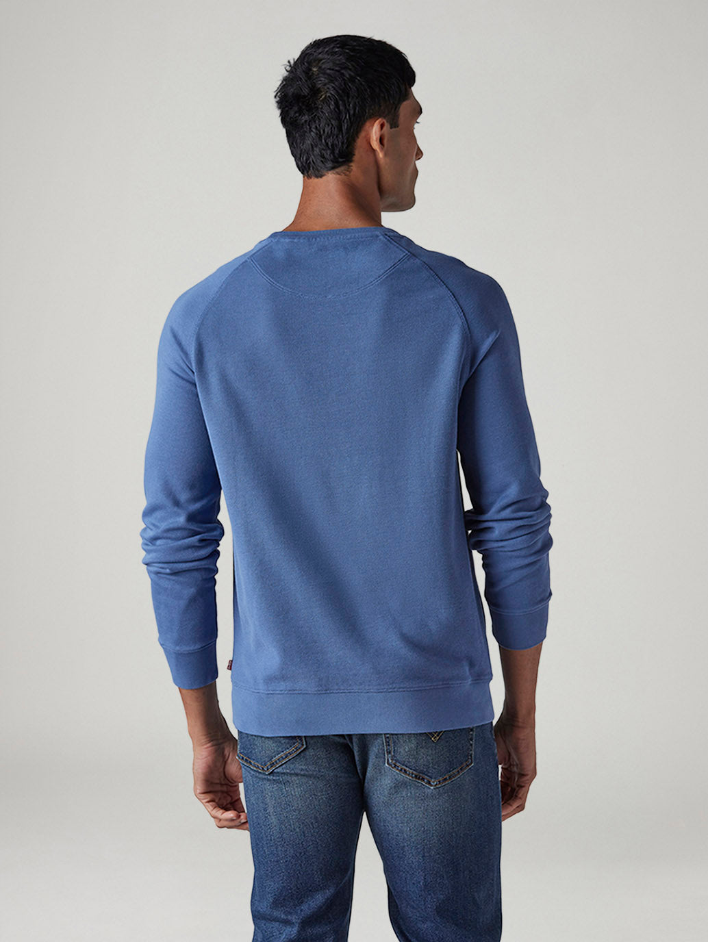 Men's Solid Regular Fit Waffle T-Shirt - Back View