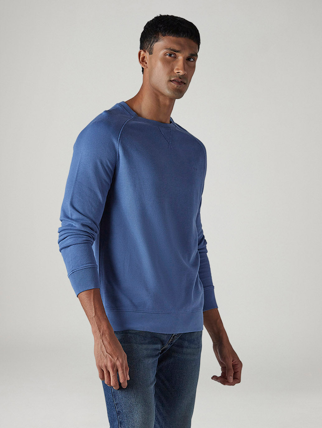 Men's Solid Regular Fit Waffle T-Shirt - Side View