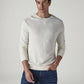 Men's Solid Off White Crew Neck Waffle T-Shirt - Styleshot View