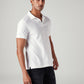 Men's Solid Slim Fit Textured Polo T-Shirt - Side View